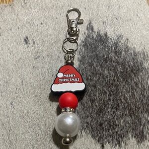 Christmas Santa Hat Keychain Charm